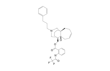 (1S*,7R*,8S*)-[7-HYDROXY-10-(3-PHENYLPROPYL)-10-AZATRICYCLO-[6.3.3.0(1,7)]-TETRADEC-4-EN-8-YL]-METHYL-2-(TRIFLUOROACETYLAMINO)-BENZOATE