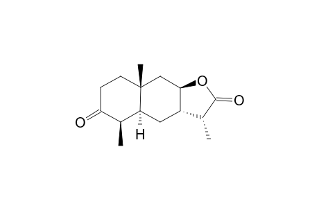 3-Oxo-5,7-11.alpha.H,4,8.beta.H-eudesman-8,12-olide