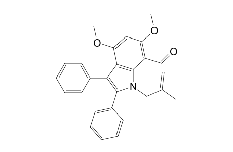 4,6-Dimethoxy-1-(2'-methylprop-2'-enyl)-2,3-diphenylindole-7-carbaldehyde