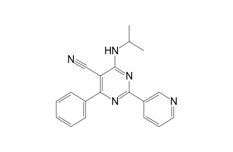 4-(ISOPROPYLAMINO)-6-PHENYL-2-(3-PYRIDYL)-5-PYRIMIDINECARBONITRILE