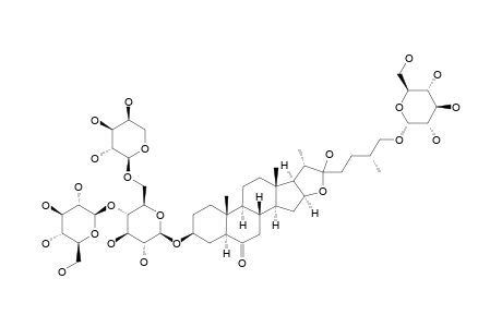 #5;26-O-BETA-D-GLUCOPYRANOSYL-3-BETA,22-XI,26-TRIHYDROXY-(25R)-5-ALPHA-FUROSTAN-6-ONE-3-O-BETA-D-GLUCOPYRANOSYL-(1->4)-[ALPHA-L-ARABINOPYRANOSYL-(1->6)]-BETA-D