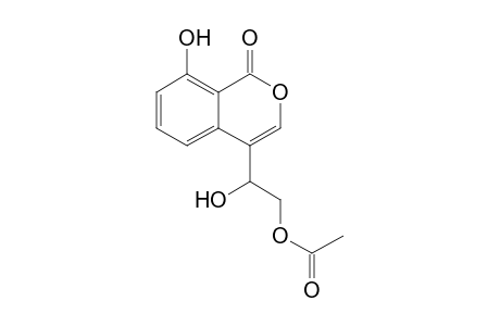 acetic acid [2-hydroxy-2-(8-hydroxy-1-keto-isochromen-4-yl)ethyl] ester