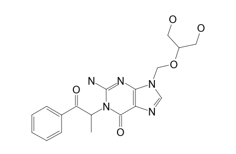 1-(1-BENZOYLETHYL)-9-[(1,3-DIHYDROXY-2-PROPOXY)-METHYL]-GUANINE