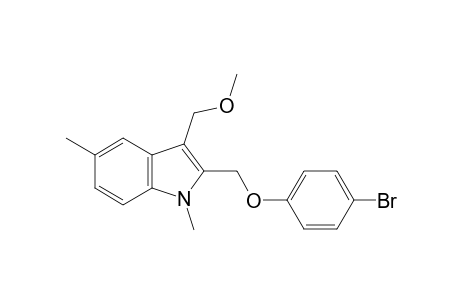 2-[(p-bromophenoxy)methyl]-1,5-dimethyl-3-(methoxymethyl)indole