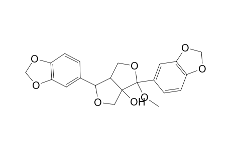 1H,3H-Furo[3,4-c]furan-3a(4H)-ol, 1,4-bis(1,3-benzodioxol-5-yl)dihydro-4-methoxy-, (1.alpha.,3a.alpha.,4.alpha.,6a.alpha.)-(+)-