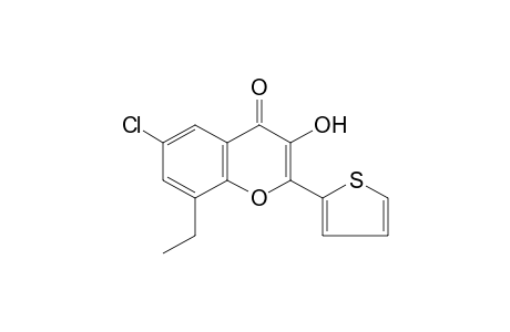 6-chloro-8-ethyl-3-hydroxy-2-(2-thienyl)chromone