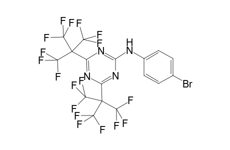 N-(4-Bromophenyl)-4,6-bis[2,2,2-trifluoro-1,1-bis(trifluoromethyl)ethyl]-1,3,5-triazin-2-amine