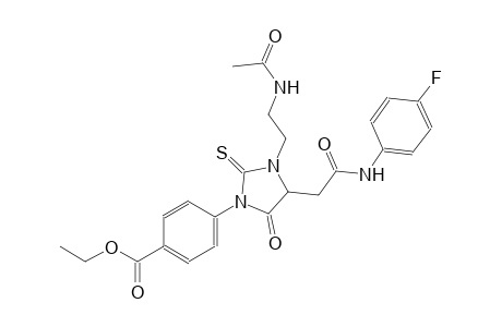 benzoic acid, 4-[3-[2-(acetylamino)ethyl]-4-[2-[(4-fluorophenyl)amino]-2-oxoethyl]-5-oxo-2-thioxo-1-imidazolidinyl]-, ethyl ester