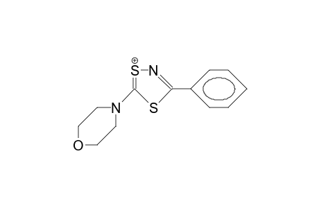 5-Morpholino-3-phenyl-1,4,2-dithiazolium cation