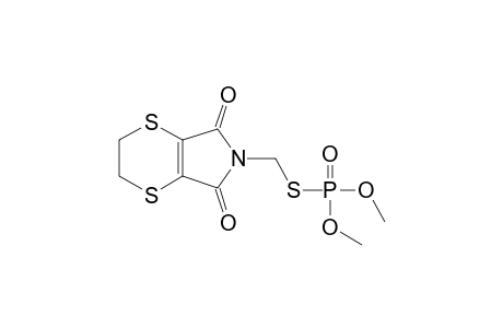 5,6-dihydro-N-(mercaptomethyl)-p-dithiin-2,3-dicarboximide, S-ester with O,O-dimethyl phosphorothioate