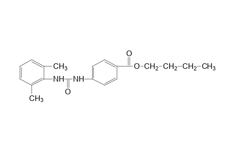 p-[3-(2,6-xylyl)ureido]benzoic acid, butyl ester