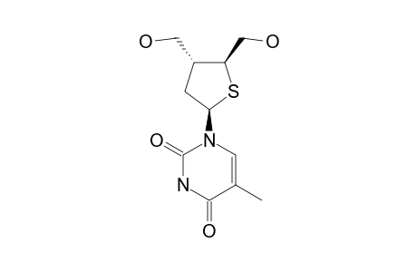 1-[2',3'-DIDEOXY-3'-C-(HYDROXYMETHYL)-4'-THIO-BETA-D-ERYTHRO-PENTOFURANOSYL]-THYMINE