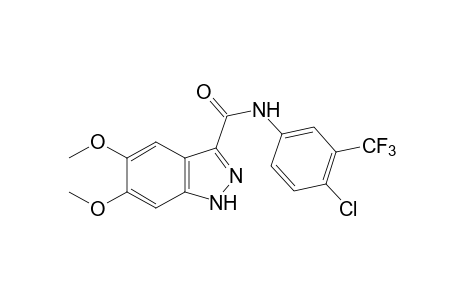 4'-CHLORO-5,6-DIMETHOXY-alpha,alpha,alpha-TRIFLUORO-1H-INDAZOLE-3-CARBOXY-m-TOLUIDIDE