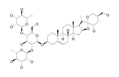 BORASSOSIDE-C;23-ALPHA,27-DIHYDROXY-YAMOGENIN-3-O-ALPHA-L-RHAMNOPYRANOSYL-(1->4)-ALPHA-L-RHAMNOPYRANOSYL-(1->2)-BETA-D-GLUCOPYRANOSIDE