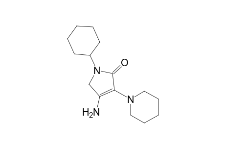 2H-pyrrol-2-one, 4-amino-1-cyclohexyl-1,5-dihydro-3-(1-piperidinyl)-