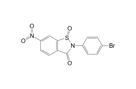 1,2-benzisothiazol-3(2H)-one, 2-(4-bromophenyl)-6-nitro-, 1-oxide