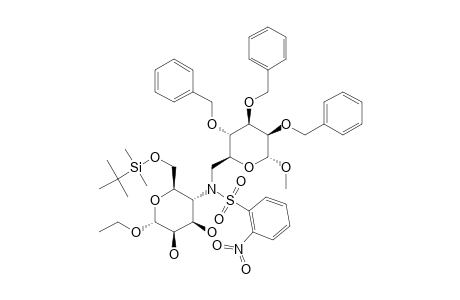 #17;N-(METHYL-2,3,4-TRI-O-BENZYL-6-DEOXY-ALPHA-D-MANNOPYRANOSID-6-YL)-N-[ETHYL-6-O-(TERT.-BUTYLDIMETHYLSILYL)-4-DEOXY-ALPHA-D-MANNOPYRANOSID-4-YL)-2-NITROBENZE