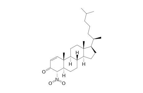 Cholest-1-en-3-one, 4-nitro-, (4.alpha.,5.alpha.)-