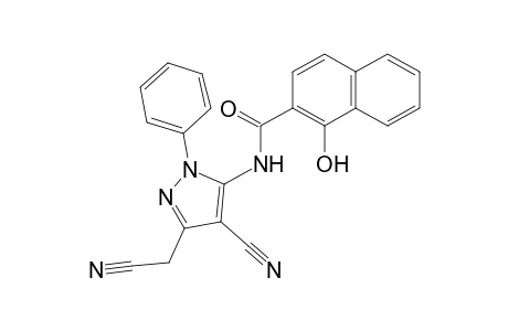 2-Naphthalenecarboxamide, N-[4-cyano-3-(cyanomethyl)-1-phenyl-1H-pyrazol-5-yl]-1-hydroxy-