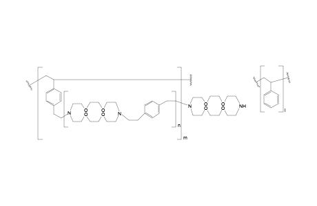 alpha-(p-VINYLPHENETHYL)-omega-(1,4,10,13-TETRAOXA-7,16-DIAZACYCLOOCTADEC-7-YL)POLY[(1,4,10,13-TETRAOXA-7,16-DIAZACYCLOOCTADEC-7,16-YLENE)ETHYLENE]-p-PHENYLENEETHYLENE} AND STYRENE COPOLYMER