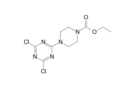 4-(4,6-dichloro-s-triazine-2-yl)-1-piperazinecarboxylic acid, ethyl ester