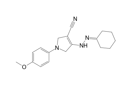 1-(p-Methoxyphenyl)-4-[2'-(cyclohexylidene)hydrazinyl]-2,5-dihydro-1H-pyrrole-3-carbonitrile