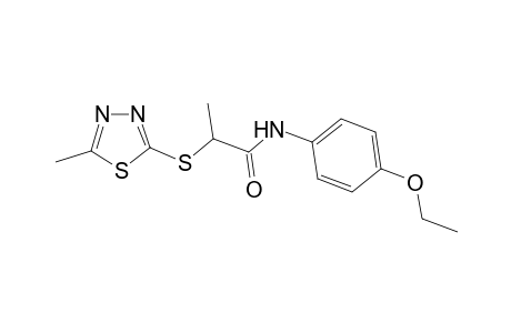 N-(4-ethoxyphenyl)-2-[(5-methyl-1,3,4-thiadiazol-2-yl)sulfanyl]propanamide