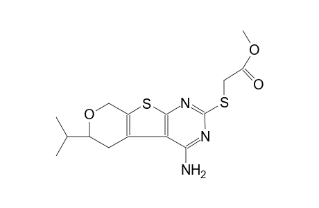 methyl [(4-amino-6-isopropyl-5,8-dihydro-6H-pyrano[4',3':4,5]thieno[2,3-d]pyrimidin-2-yl)sulfanyl]acetate