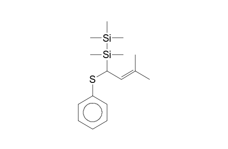 1,1,1,2,2-Pentamethyldisilane, 2-(1-phenylthio-3-methyl-2-butenyl)-