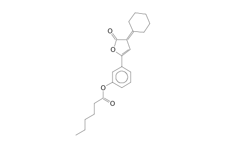 3-(4-Cyclohexylidene-5-oxo-4,5-dihydro-2-furanyl)phenyl hexanoate