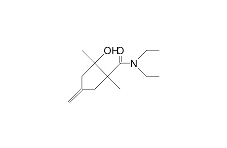 1-Hydroxy-1,2-dimethyl-4-methylidene-(N,N-diethyl-carboxamido)-cyclopentane