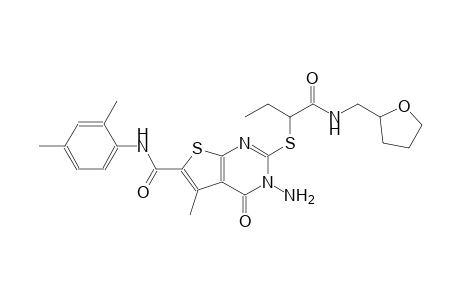 3-amino-N-(2,4-dimethylphenyl)-5-methyl-4-oxo-2-[(1-{[(tetrahydro-2-furanylmethyl)amino]carbonyl}propyl)sulfanyl]-3,4-dihydrothieno[2,3-