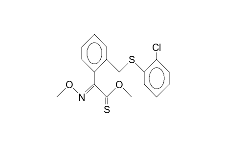 2-(2-[A-(2-Chloro-phenylthio)]-tolyl)-2-methoxyi mino-acetic acid, methyl ester 1-thione