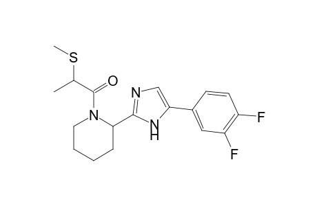 1-(2-(5-(3,4-difluorophenyl)-1H-imidazol-2-yl)piperidin-1-yl)-2-(methylthio)propan-1-one