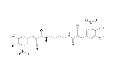 (E)-2-cyano-N-[4-[[(E)-2-cyano-3-(3-methoxy-5-nitro-4-oxidanyl-phenyl)prop-2-enoyl]amino]butyl]-3-(3-methoxy-5-nitro-4-oxidanyl-phenyl)prop-2-enamide