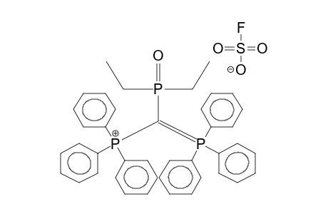 (TRIPHENYLPHOSPHONIO)DIETHYLPHOSPHINYLMETHYLENE(TRIPHENYL)PHOSPHORANEFLUOROSULPHONATE