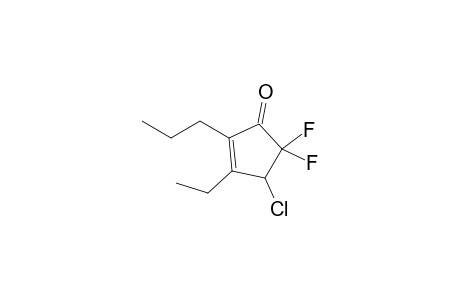 4-CHLORO-5,5-DIFLUORO-3-ETHYL-2-PROPYL-2-CYCLOPENTEN-1-ONE