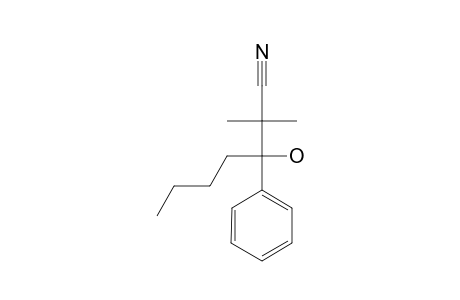 3-Hydroxy-2,2-dimethyl-3-phenylheptanenitrile