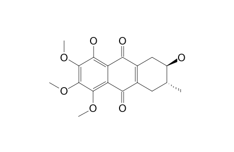 PRISCONNATANONE-G;1,2,3,4-TETRAHYDRO-2-ALPHA,8-DIHYDROXY-5,6,7-TRIMETHOXY-3-BETA-METHYL-ANTHRACENE-9,10-DIONE