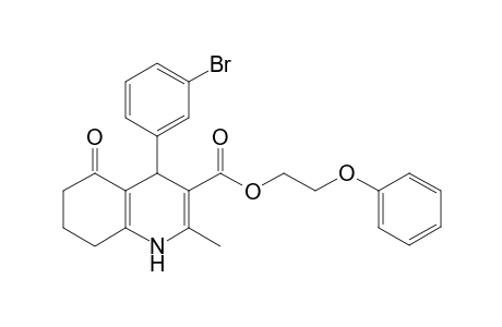 2-Phenoxyethyl 4-(3-bromophenyl)-2-methyl-5-oxo-1,4,5,6,7,8-hexahydro-3-quinolinecarboxylate