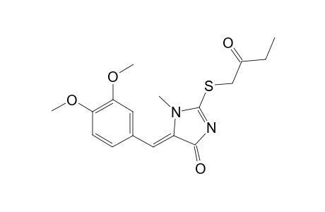 ETHYL-[[(5Z)-5-(3,4-DIMETHOXYBENZYLIDENE)-1-METHYL-4-OXO-4,5-DIHYDRO-1H-IMIDAZOL-2-YL]-THIO]-ACETATE