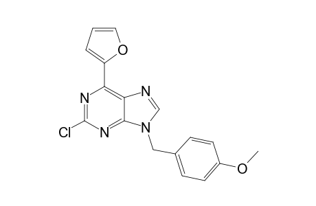 6-(2-Furyl)-2-chloro-9-[(p-methoxyphenyl)methyl]-9H-purine