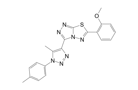 6-(2-methoxyphenyl)-3-[5-methyl-1-(4-methylphenyl)triazol-4-yl]-[1,2,4]triazolo[3,4-b][1,3,4]thiadiazole