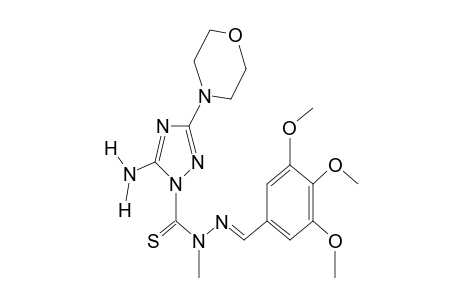 5-amino-N-methyl-3-morpholino-N-[(3,4,5-trimethoxybenzylidene)amino]-1,2,4-triazole-1-carbothioamide