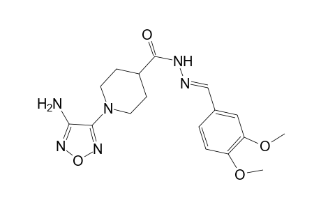 1-(4-amino-1,2,5-oxadiazol-3-yl)-N-[(E)-(3,4-dimethoxyphenyl)methyleneamino]piperidine-4-carboxamide