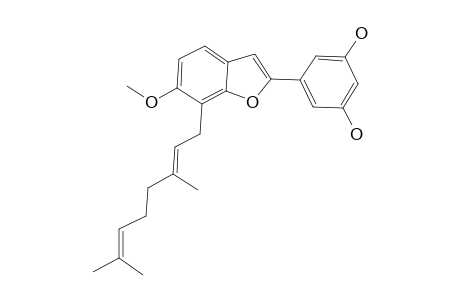 5-[7-[(2E)-3,7-dimethylocta-2,6-dienyl]-6-methoxy-benzofuran-2-yl]resorcinol