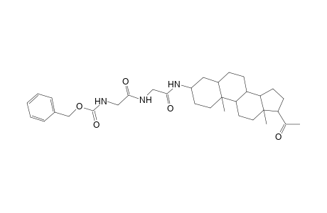 (phenylmethyl) N-[2-[[2-[(17-ethanoyl-10,13-dimethyl-2,3,4,5,6,7,8,9,11,12,14,15,16,17-tetradecahydro-1H-cyclopenta[a]phenanthren-3-yl)amino]-2-oxidanylidene-ethyl]amino]-2-oxidanylidene-ethyl]carbamate