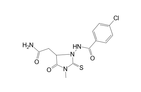 Benzamide, N-(5-carbamoylmethyl-3-methyl-4-oxo-2-thioxoimidazolidin-1-yl)-4-chloro-