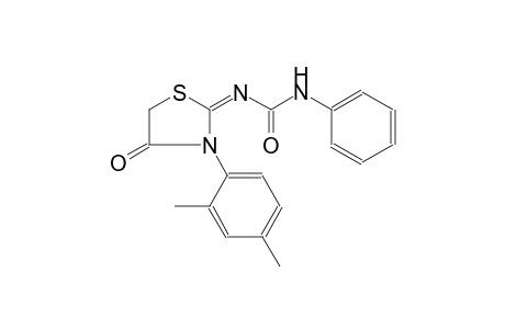 N-[(2E)-3-(2,4-dimethylphenyl)-4-oxo-1,3-thiazolidin-2-ylidene]-N'-phenylurea