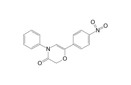 2,3-dihydro-6-(p-nitrophenyl)-4-phenyl-4H-1,4-oxazin-3-one